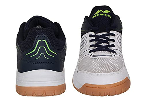 Image of Nivia Men's 147NB05 Polyester Gel Verdict Badminton Shoes (Navy Blue, Size 8)