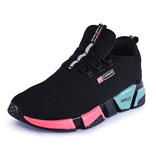 Campus Women's Alexa Blk/Rani Running Sport Shoe-7 UK (40 EU