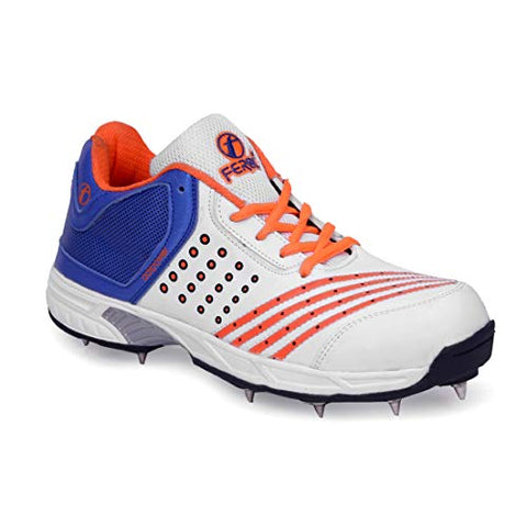 Image of Feroc Men's Synthetic Adf Cricket Spikes Shoes (Orange, 9.5)