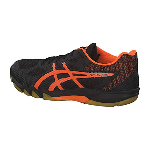 Image of ASICS Gel-Blade 7 Men's Badminton Shoes (Black-Shocking Orange, 10)