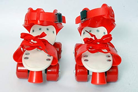 Image of WON Roller Skates for Kids Age 5-10 Years Adjustable 4 Wheel Skating Shoes Very Smooth (Blue )