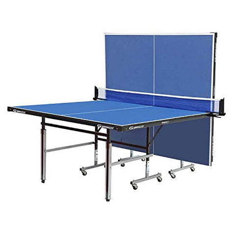 Image of Gymnco Perfect Table Tennis Table With Levellers Top 18 mm ( TT Table Cover + 2 TT Racket & Balls )