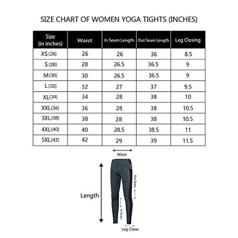 Image of CHKOKKO Women Yoga Track Pants Stretchable Sports Gym Tights BlueMelange 4XL