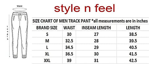 Image of Style n feel Men's Cotton Track Pants,Joggers,Lounge Pants,Lounge Bottoms,Lower,Pajamas for Gyming/Exercise/Jogging/Running & Sports wear Regular Wear for Men(Black)