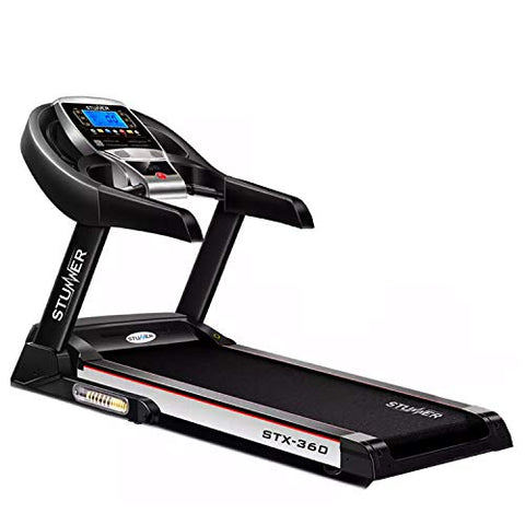 Image of Stunner Fitness STX-360 2.0 HP (4.0 HP Peak) Motorised Treadmill with Auto Inclination & Auto Lubrication System, MP3, Smart Phone App for Cardio Workout at Home (Free Installation Assistance)