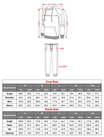 Image of PASOK Men's Casual Tracksuit Sweat Suit Running Jogging Athletic Sports Shirts and Pants Set M Blue