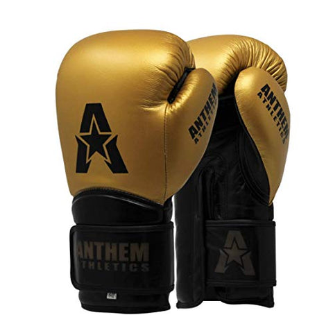 Image of Anthem Athletics STORMBRINGER II Leather Boxing Gloves - Muay Thai, Kickboxing, Striking - 24kG Black - 14 oz.