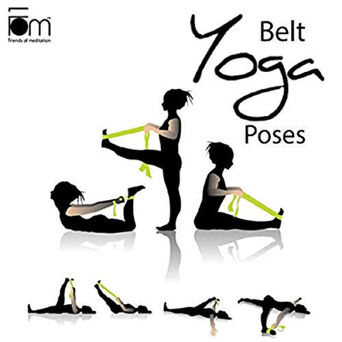 Image of Friends of Meditation Yoga Belt | Yoga Strap for Daily Stretching, Yoga, Pilates, Physical Therapy and Fitness (Color: Cream, Size: 10ft x 1inch, Pack of 2)