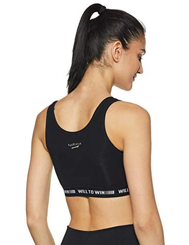 Image of Van Heusen Antibacterial Wireless Non Padded Slip on Sports Bra (44006_BLACK_M)