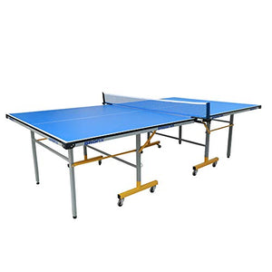 Bronx Speedster Table Tennis Table with 18 mm Both Side Laminated Blue top and 50 mm Wheel (2 Table Tennis Table bat, 3 Table Tennis Table Balls and 1 Table Tennis Table Cover)