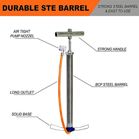 Image of Target20 High Pressure Cycle Pumps Bicycle Air Pump Tyre Inflator for Cycles,Toys BCP Chrome Silver Zoom