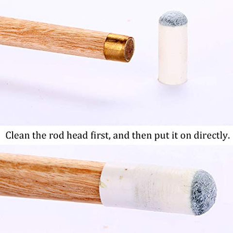 Image of pengxiaomei 40pcs Slip On Pool Cue Tips Replacement Billiard Cue Tips 4 Sizes Slip-On Cue Tip(9mm/10mm/12mm/13mm, Each Size 10pcs)