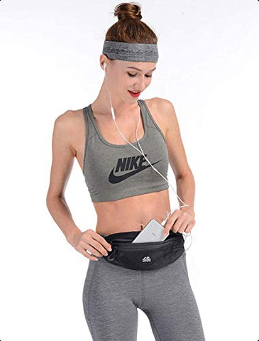 Image of Fanny Packs for Men & Women Cute, Running Belt Waist Pack Bag for with Adjustable Strap Travel Sports - Black