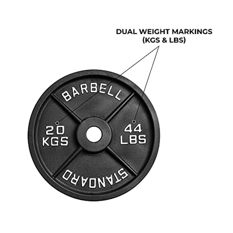 Image of BullrocK Olympic Cast Iron Weight Plates 2-inch Disc for Powerlifting, Home Gym & Commercial Competition Plate of 1.25Kg 2.5Kg 5Kg 10Kg15Kg 20Kg (2.5kg Set (1.25 x 2))