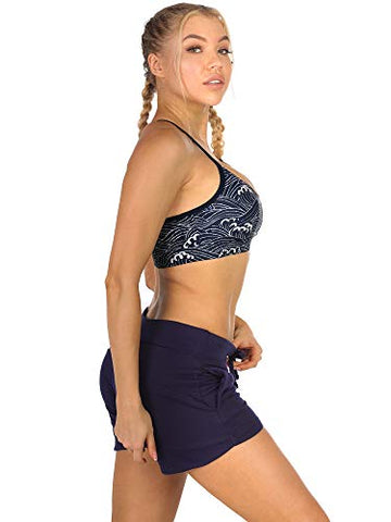 Image of icyzone Workout Sports Bras for Women - Running Fitness Exercise Yoga Bra, Athletic Activewear Tops (S, Spindrift)