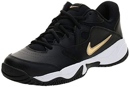 Nike Men Court Lite White/Metallic Gold/Black Tennis Shoes-7 UK