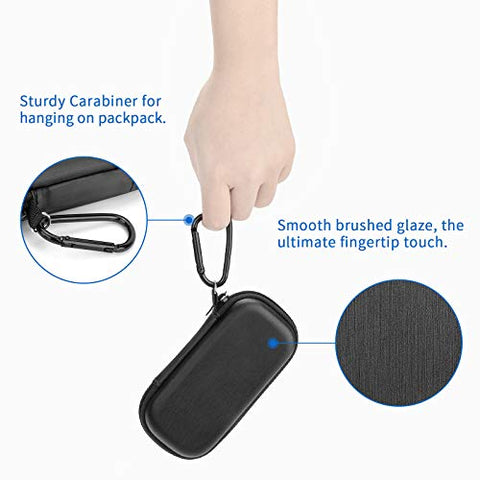 Image of Case for AliveCor KardiaMobile 6L Wireless 6-Lead EKG, Protective Cover Storage Bag (Black)