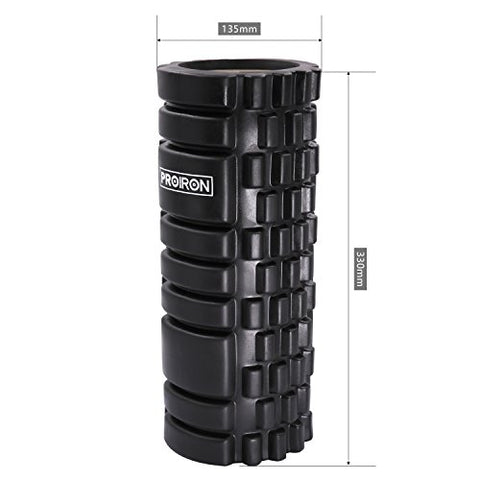 Image of PROIRON Foam Roller Massage(BLACK), Body Roller for Muscle Physio Therapy, Ultra Lightweight Body Roller for Pain Relief, Perfect for Fitness Sports Home Gym