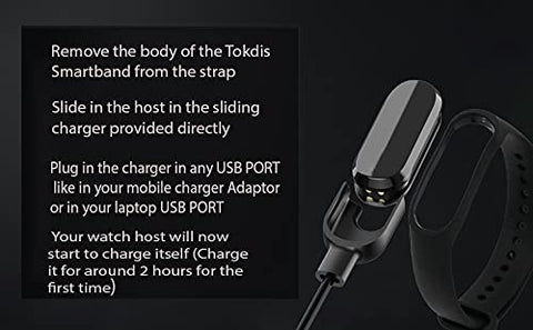 Image of Tokdis Smart Band 5.0 – Fitness Band, 1.1-inch Color Display, USB Charging, 3 Days Battery Life, Activity Tracker, Men’s and Women’s Health Tracking, Beige Strap