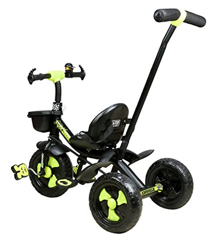 Image of Luusa RX-500 Kids / Baby Tricycle with Parental Control , Cushion seat and seat Belt for 12 Months to 48 Months Boys / Girls / Kids. Carrying Capacity Upto 30kgs ( Green ))