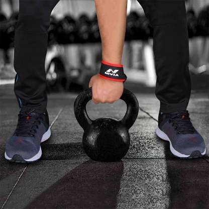 Image of NIVIA Weight Lifting Wrist Support (Pack of 2) Wrist Support (Black)