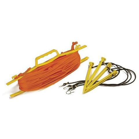 Image of Tandem Nylon Sport Rope Volleyball Court Lines, Orange, 1/4 inch rope