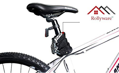 Image of ROLLYWARE India's Heavy Duty Chain Lock for Bike - Motorcycle - Cycle Lock with 3 Keys Anti-Theft Luggage Lock Device (Polished Finish, Black)