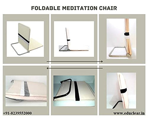 Image of Educlear Solutions Foldable Meditation Chair with Bombay Dyeing Fabric with 1" EP Seat & Heavy Duty Frame with Powder Coating