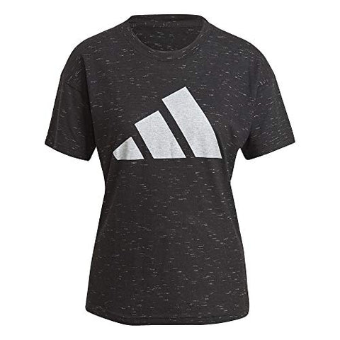 Image of adidas womens Win 2.0 Tee Black Melange 1X