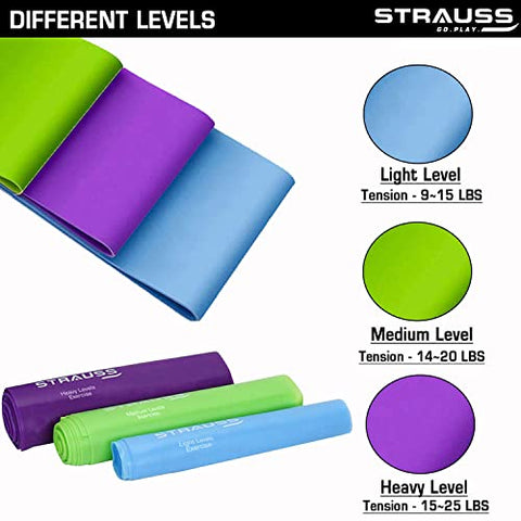 Image of Strauss Yoga Resistance Bands (Pack of 3)