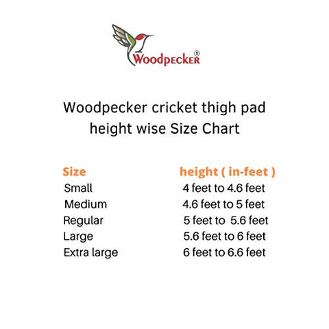 Image of Woodpecker Thigh Guard for Cricket (Blue and Orange with 3 Straps)