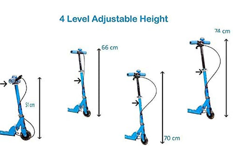 Image of JOYESTA Kick Scooter for Kids 3 Wheeler Foldable Kick Skating Cycle with Brake and Bell, LED on Wheels and Height Adjustable for Boys and Girls for 3-7 Years (Pink)