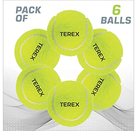 Image of AEROGLO Sports - Terex Ultra Rubber Tennis Cricket Ball (Fluorescent Light Green) - Pack of 6