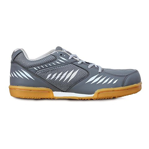 Image of FEROC Men's Yellow, Grey Badminton Shoes - 8