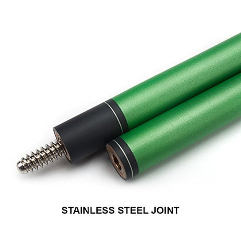 Image of GSE Games & Sports Expert 58" 2-Piece Fiberglass Graphite Composite Billiard Pool Cue Stick(4 Colors, 18-21oz) (Green - 20oz)
