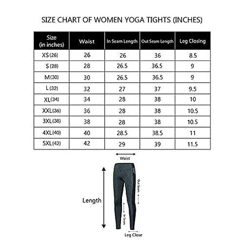Image of CHKOKKO Women Yoga Track Pants Stretchable Sports Tights Grey Blackk Medium