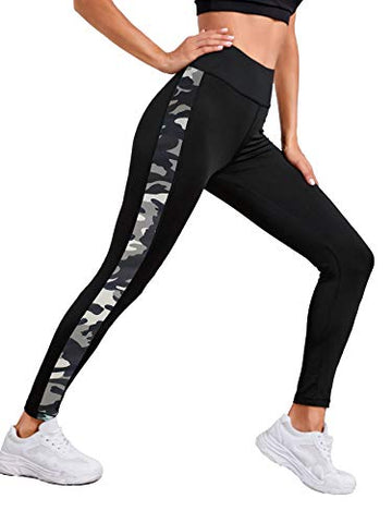 Image of Neu Look Gym wear Workout Leggings Tights Ankle Length Stretchable Sports Leggings | Sports Fitness Yoga Track Pants for Girls & Women(Black, Size - L)