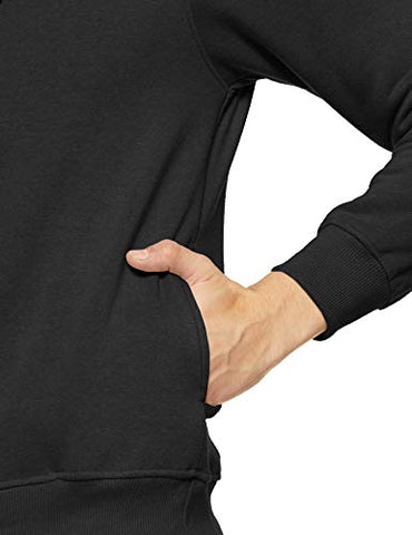 Image of Qube By Fort Collins Men's Cotton Round Neck Sweat Shirt (929241 SMU_Anthra_M_Black, Anthra_M)