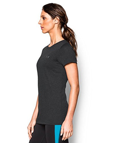 Image of Under Armour Women's Tech T-Shirt, Carbon Heather/Metallic Silver, Large
