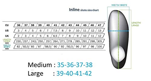 Slyk Sterling Adjustable Inline Skates 100 mm 3 - Polyurethane Speedy Wheels Tri-Skate with ABEC-11 Bearings + Carrier Buckle Hook Strap