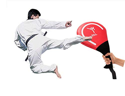 Image of ELECTOMANIA ® Taekwondo Kick Pads, Durable Kicking Target Pads for TKD Karate Martial Arts Strike Training (Red)
