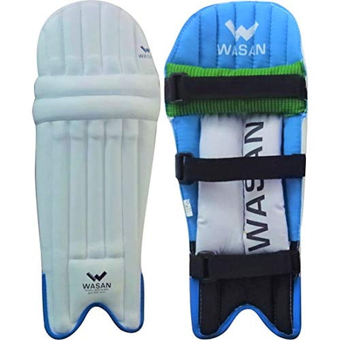 Image of Wasan XXS PVC Cricket Batting Legguard Pads (4-8 Years), Size XXS, Pack of 1 (White)