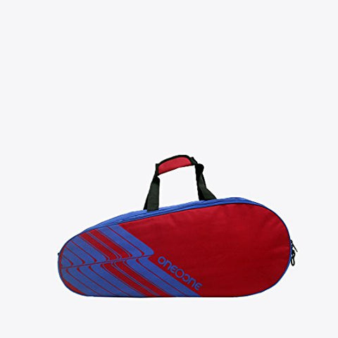 Image of One O One - Lines Collection Four Compartment Reb & Blue - Badminton/Tennis Kitbag