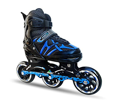 Image of JASPO Radar Hydra-MAX Adjustable Inline Shoe Skates for All Age Groups (Blue, Medium (1-4 UK))