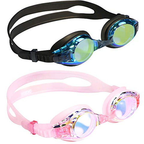 Image of Aegend Kids Goggles, Swim Goggles for Kids Age 4-16 Little Boys and Girls Youth Swim Goggle, Clear Vision, Soft Silicone, No Leak, UV Protection, Anti-Fog, Free Protection Case
