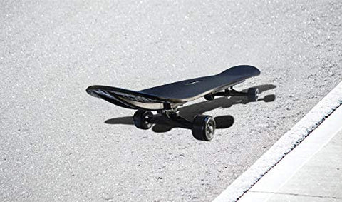 Image of jaspo Polyurethane Hurricane Ollie Quilt Fiber Skateboard Suitable for Age Group Above 10 Years with 100 kg Weight Handling Capacity (Black, 31x8 Inch)