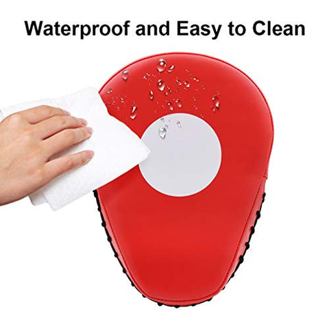 Image of TLBTEK 2PCS Red Curved Punching Mitts Boxing Pads Hand Target Boxing Pads Gloves Training Focus Pads Kickboxing Muay Thai MMA Martial Art UFC Punch Mitts for Kids,Men & Women