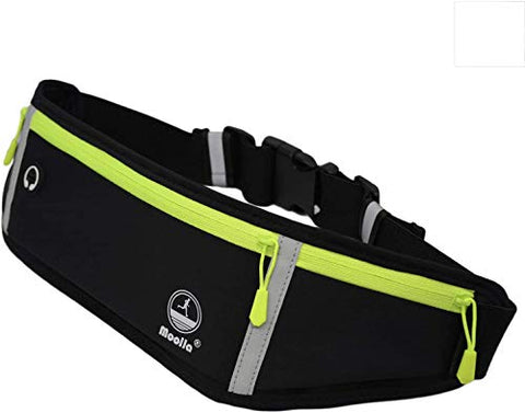 Image of Running Belt, Fanny Pack for Women Men, Water Resistant Waist Pack, Runners Belt for Hiking Fitness Travel - Adjustable Running Pouch Phone Holder Accessories for iPhone Samsung - Black