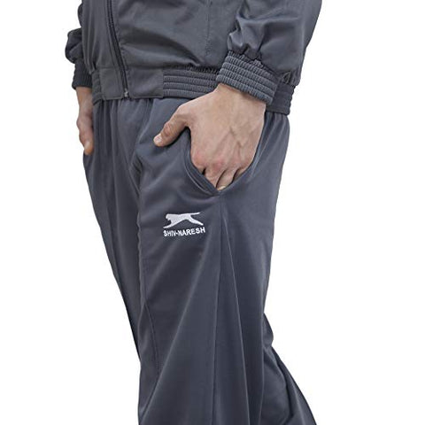 Image of Shiv Naresh 445A-DGLGW-XL Polyester Tracksuit, Adult X-Large (Dark Grey/Light Grey/White)