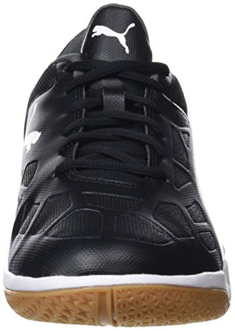 Image of Puma Unisex-Adult Tenaz Black White-Iron Gate-Gum Badminton Shoes-8 UK (104889)